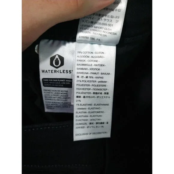 Levis 311 Jeans Womens 34x30 Black Denim Shaping Skinny Mid Rise Stretch - Picture 9 of 10